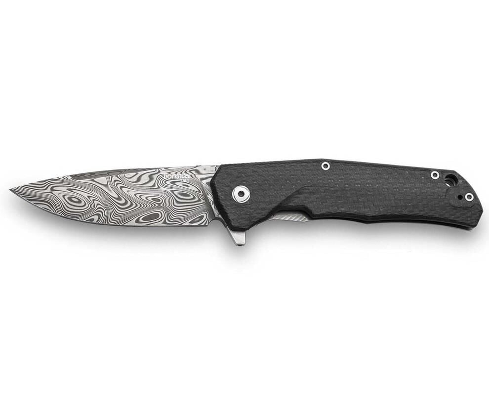Lionsteel T.R.E. Damascus - THOR Karbon Fiber Çakı