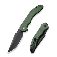Civivi Bluetick Green Canvas Micarta Handle Black Stonewashed 14C28N Blade Çakı