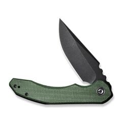 Civivi Bluetick Green Canvas Micarta Handle Black Stonewashed 14C28N Blade Çakı