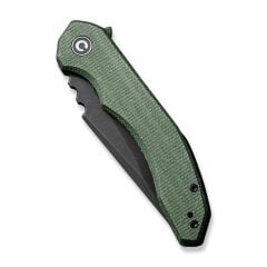 Civivi Bluetick Green Canvas Micarta Handle Black Stonewashed 14C28N Blade Çakı