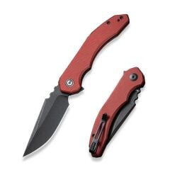 Civivi Bluetick Burgundy G10 Handle Black Stonewashed 14C28N Blade Blade Çakı