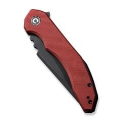 Civivi Bluetick Burgundy G10 Handle Black Stonewashed 14C28N Blade Blade Çakı