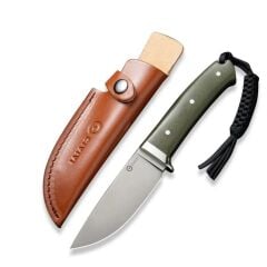 Civivi Cloud Peak OD Green G10 Handle With Nickel-Silver Guard Satin Finished Nitro-V Blade Bıçak