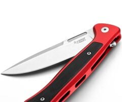 Lionsteel Skinny Red Aluminum Stone Washed Blade Çakı