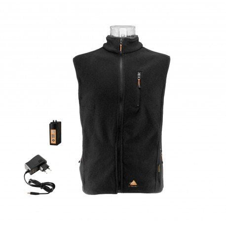 Alpenheat Isıtıcılı Polar Siyah Yelek -XL-