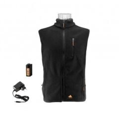 Alpenheat Isıtıcılı Polar Siyah Yelek -XL-