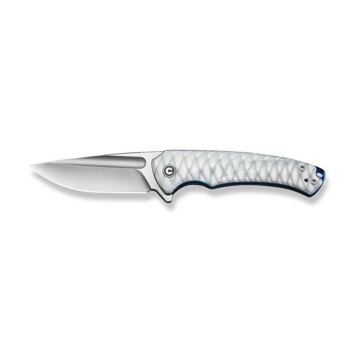 Civivi Voidflare Greyish White Resin Handle With Scale Pattern Satin Finished 14C28N Blade Çakı