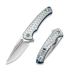 Civivi Voidflare Greyish White Resin Handle With Scale Pattern Satin Finished 14C28N Blade Çakı