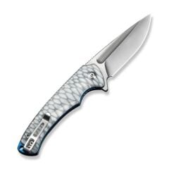 Civivi Voidflare Greyish White Resin Handle With Scale Pattern Satin Finished 14C28N Blade Çakı