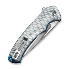 Civivi Voidflare Greyish White Resin Handle With Scale Pattern Satin Finished 14C28N Blade Çakı