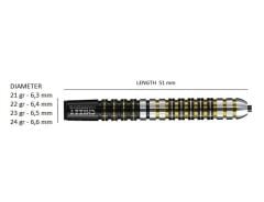 Harrows Chizzy %90 Tungsten Dart Oku