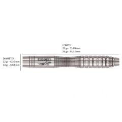 Unicorn Gary Anderson Phase 2 Purist PDL % 90 Tungsten Çelik Uçlu Dart Oku