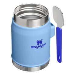 Stanley Klasik Paslanmaz Çelik Yemek Termosu Kaşıklı 0.40 Lt Gök Mavisi
