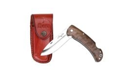 Bora 205 CB Büyük Boy Yuvarlak Uçlu Ceviz Ağacı Saplı Çakı