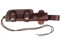 Cudeman 208-L Ness Wolf Olive Wood Zeytin Ağacı Saplı Deri Kılıflı Bıçak