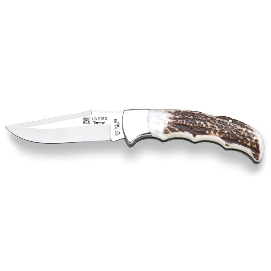 Joker NC17 Terrier Hunting Bolster ClipPoınt Geyik Boynuz Çakı