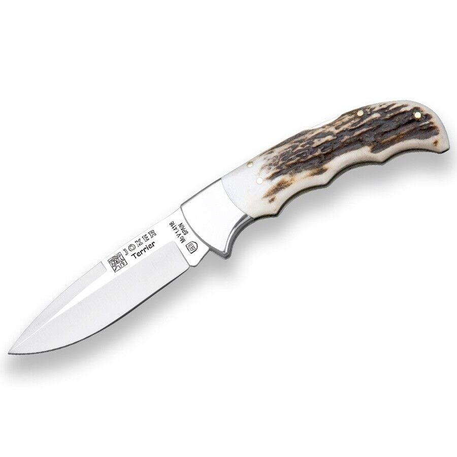 Joker NC19 Terrier Bolster Drop Point Geyik Boynuz Çakı