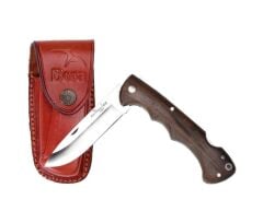 Bora 210 CB Ergonomik Yuvarlak Uçlu Ceviz Ağacı Saplı Çakı