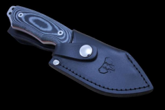 Cudeman 115-B Mini Boina Verde Black Micarta Spalı Deri Kılıflı Bıçak