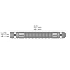 Target Phil Taylor Power Series Silver % 80 Tungsten SP Çelik Uçlu Dart Oku