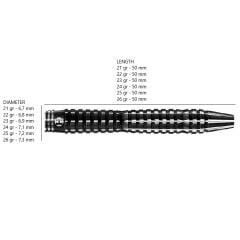 Harrows Black Knight %90 Tungsten Dart Oku