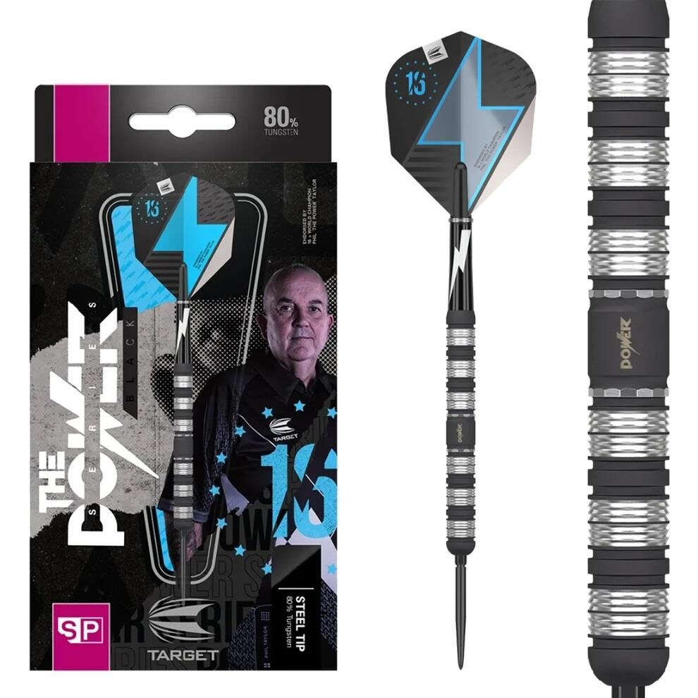 Target Phil Taylor Power Series Black % 80 Tungsten SP Çelik Uçlu Dart Oku