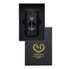 Myon 2 Pürmüz Jet Alev V Kesici Delicili Siyah Puro Çakmağı
