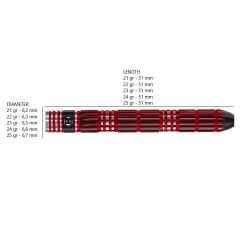 Harrows Red Horizon %90 Tungsten Dart Oku 23