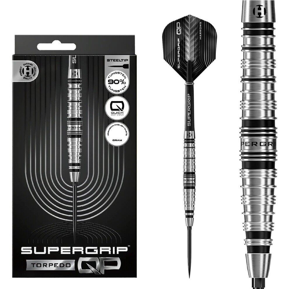 Harrows Supergrip Torpedo Quick Point %90 Tungsten Dart Oku