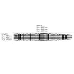 Harrows Supergrip Torpedo Quick Point %90 Tungsten Dart Oku
