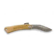 Joker JKR0897 Navaja Higonokami Puño Laton Hoja Damasco 7cm Keseli Çaki